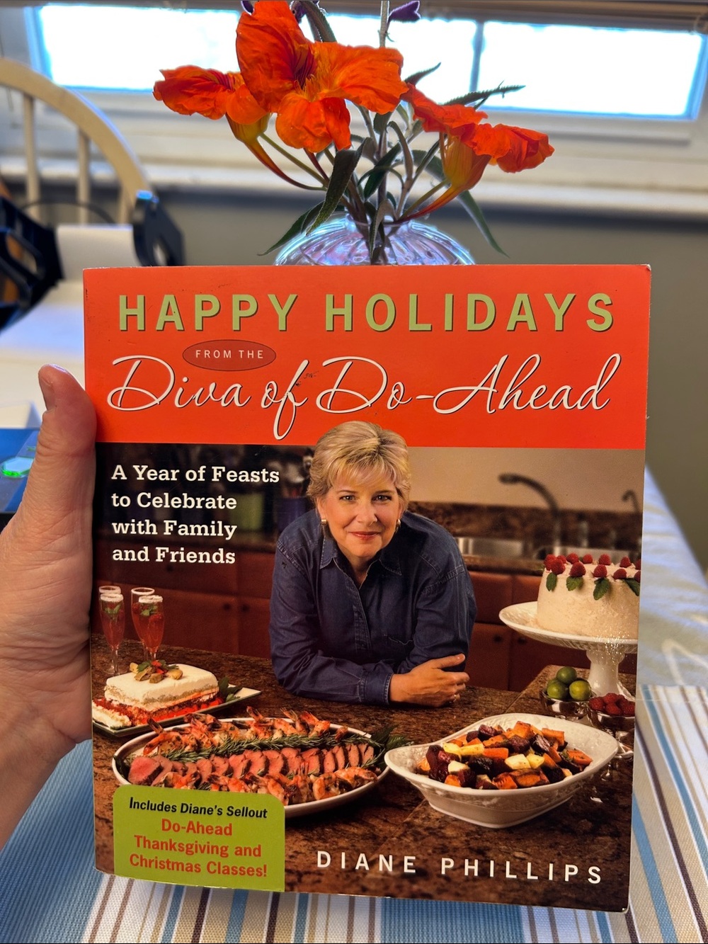 Happy Holidays Diva of Do-Ahead Cookbook - Orange Cover